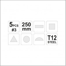 YT-6239 YATO Set 5 pile, lungime 250 mm, din otel ..